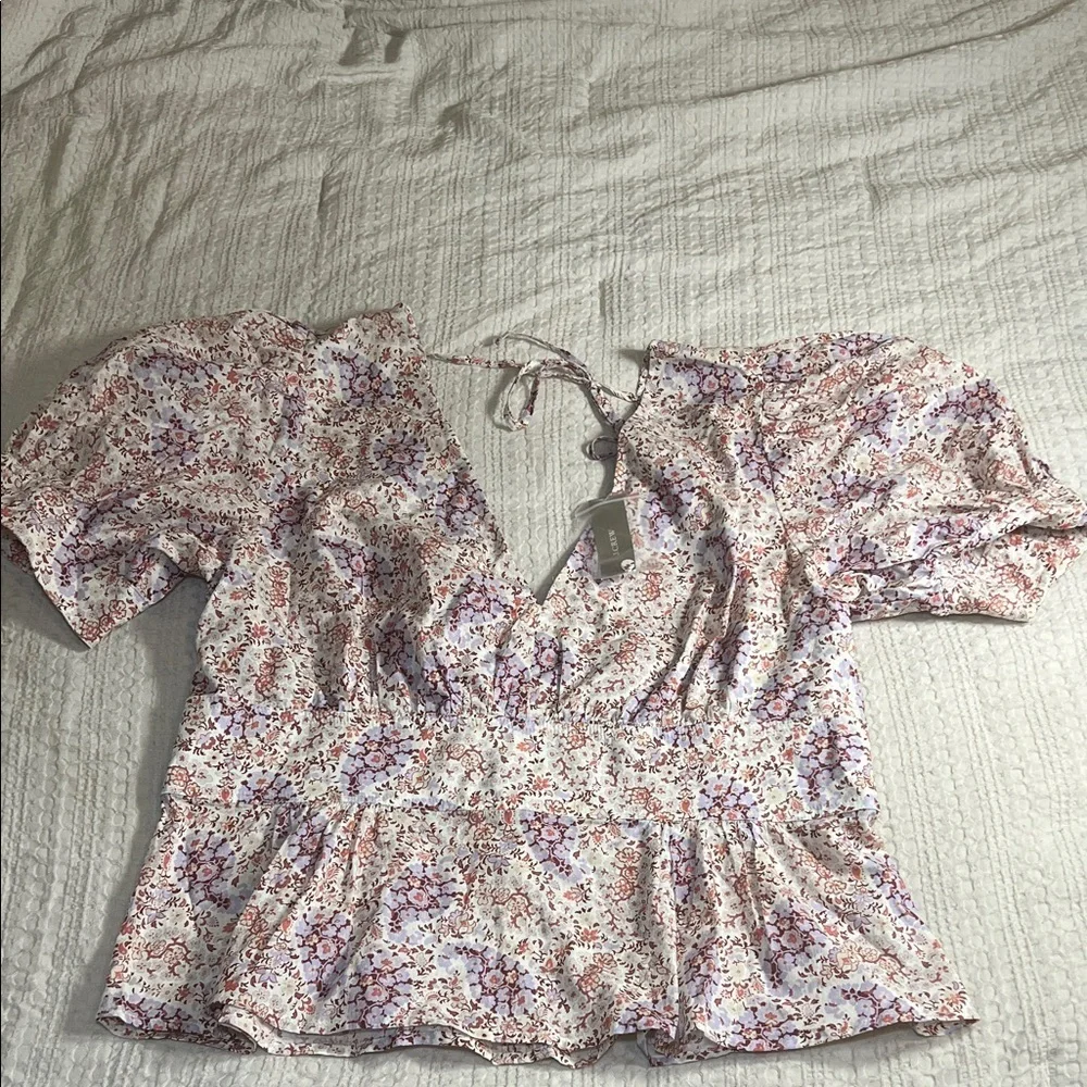 J. Crew Multicolor Floral Blouse size 14